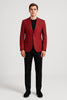 Modern Red Plaid Blazer – Tartan Windowpane Pattern Christmas Party Color 3   - from alligatorwarehouse.com