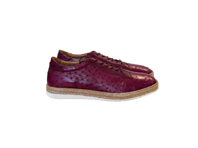 P0106 Monaco Genuine Ostrich Sport- Burgundy