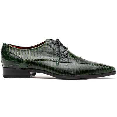 Marco Di Milano Moncalieri Green Genuine Alligator and Cobra Skin Dress Shoe 1 MONCALIERI_ALLIGATOR-COBRA_GREEN_8  - from alligatorwarehouse.com