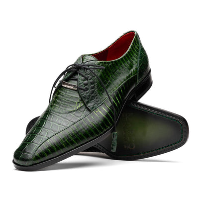 Marco Di Milano Moncalieri Green Genuine Alligator and Cobra Skin Dress Shoe 2 MONCALIERI_ALLIGATOR-COBRA_GREEN_8  - from alligatorwarehouse.com