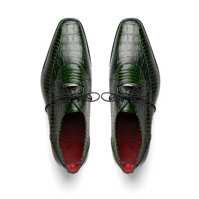Marco Di Milano Moncalieri Green Genuine Alligator and Cobra Skin Dress Shoe 4 MONCALIERI_ALLIGATOR-COBRA_GREEN_8  - from alligatorwarehouse.com