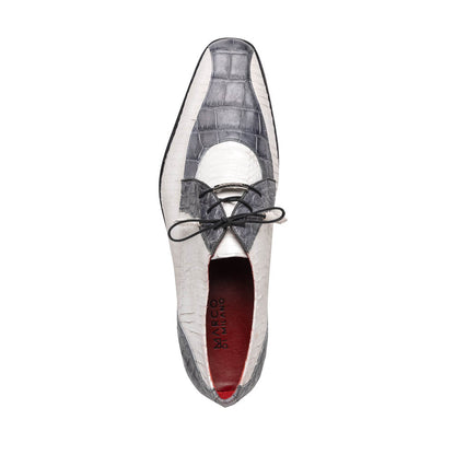Marco_Di_Milano Moncalieri - Gray & White Leather Loafer