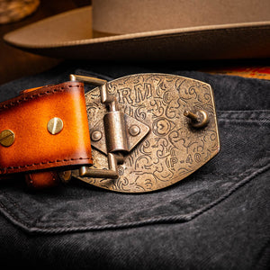 Marco Di Milano Montana Belt - Aged Brown Leather Shoes