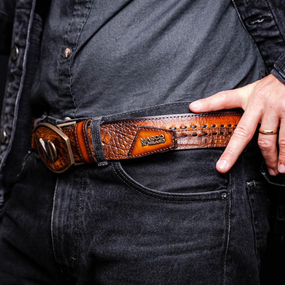 Marco Di Milano Montana Belt – Aged Maple Leather Shoe