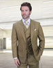 Statement Men's 3-Piece Modern Fit Suit – 100% Wool with V-Neck Double-Breasted Waistcoat 2 MONTE-OLIVE-34S  - from alligatorwarehouse.com