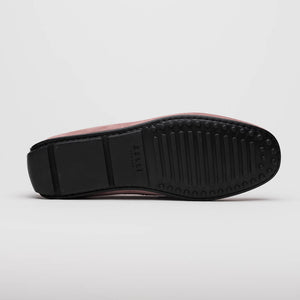 Zelli Monza Suede and Caiman Crocodile Driving Shoes in Candy
