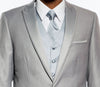 Light Gray Slim Fit 2 Piece Tuxedo With Satin Peak Lapel 2 SO4MT187S-05-LGray  - from alligatorwarehouse.com
