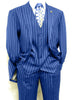 Mens 2 Button Gangster Pinstripe Suit in Navy 2 Jan-94  - from alligatorwarehouse.com