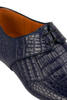 Men's Navy Crocodile & Calfskin Leather Slip-On Dress Loafers 4   - from alligatorwarehouse.com