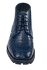 Navy Genuine Caiman Crocodile Belly Ankle Los Altos Boot 7   - from alligatorwarehouse.com