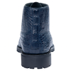 Navy Genuine Caiman Crocodile Belly Ankle Los Altos Boot 8   - from alligatorwarehouse.com