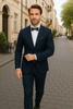 Wool Suit - Italian Made Business Suit by Statement Men's 2 Piece 100% Wool Modern Fit Suit - Subtle Texture 7 VERNAZA_Black_38R  - from alligatorwarehouse.com