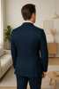 Wool Suit - Italian Made Business Suit by Statement Men's 2 Piece 100% Wool Modern Fit Suit - Subtle Windowpane 20 TRIESTE_Black_38R  - from alligatorwarehouse.com