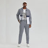 Walking Suit - Mens Houndstooth 2pc Navy Tracksuit 4   - from alligatorwarehouse.com