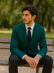 Neil Allyn Career Basics Men's Augusta Green Polyester Blazer Jacket