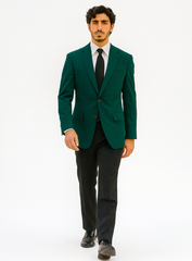 Neil Allyn Career Basics Men's Augusta Green Polyester Blazer Jacket