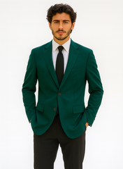 Neil Allyn Career Basics Men's Augusta Green Polyester Blazer Jacket