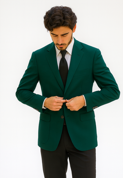 Neil Allyn Career Basics Men's Augusta Green Polyester Blazer Jacket