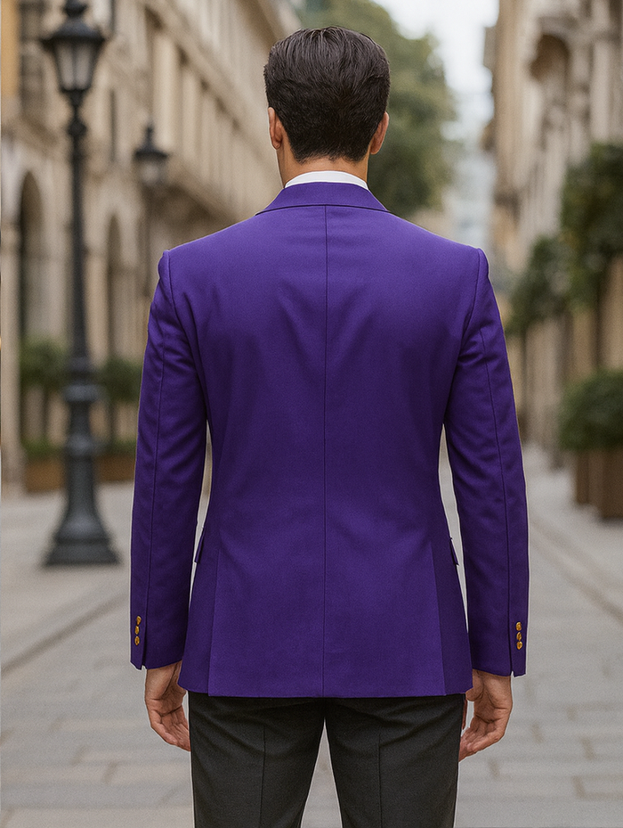 Basics Men's Purple Blazer Jacket