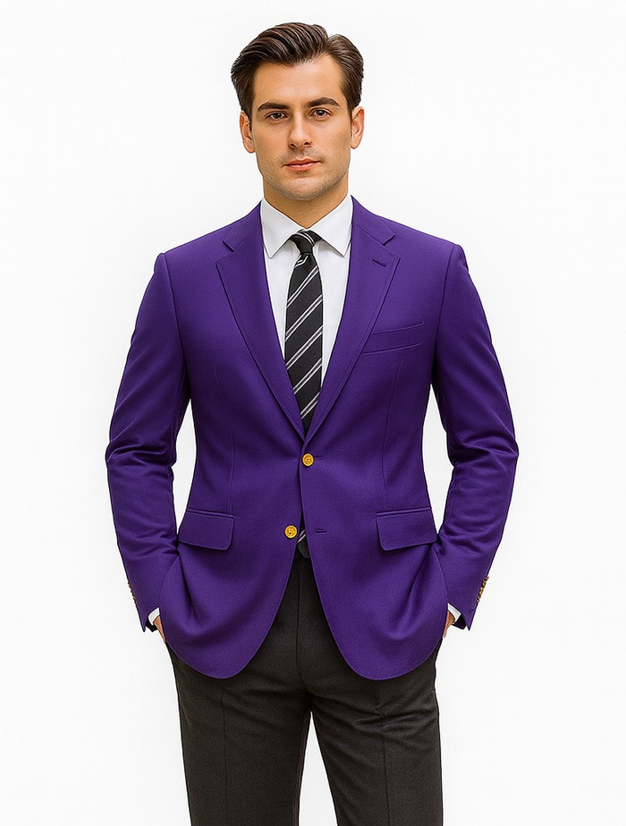 Basics Men's Purple Blazer Jacket