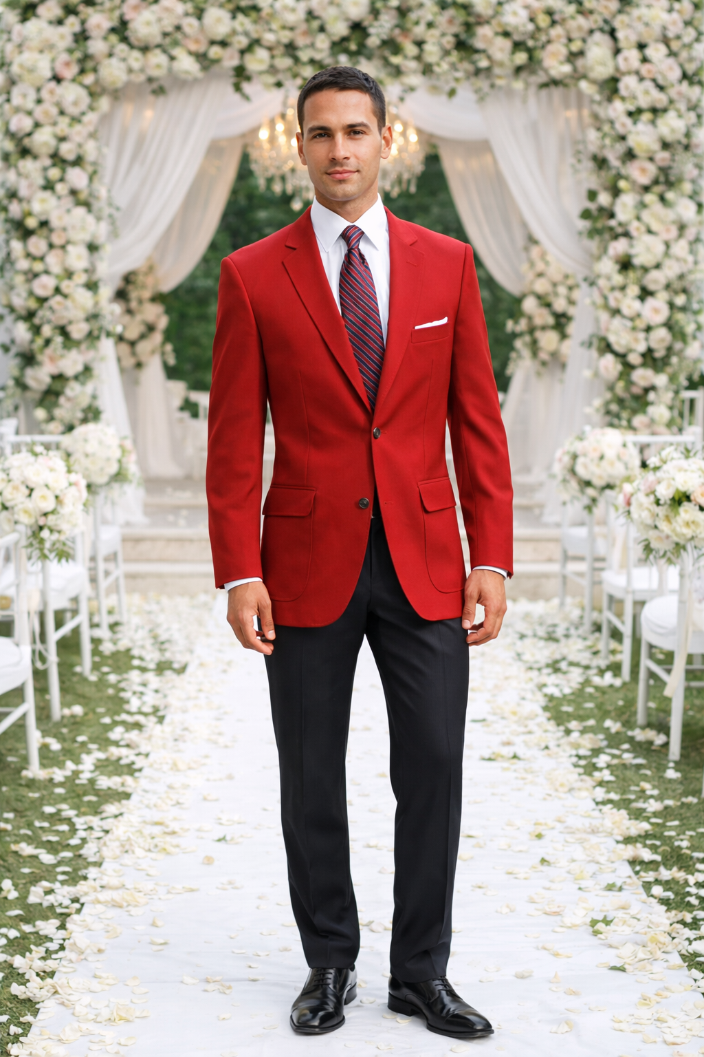 Neil Allyn Career Basics Men's Red Blazer Jacket