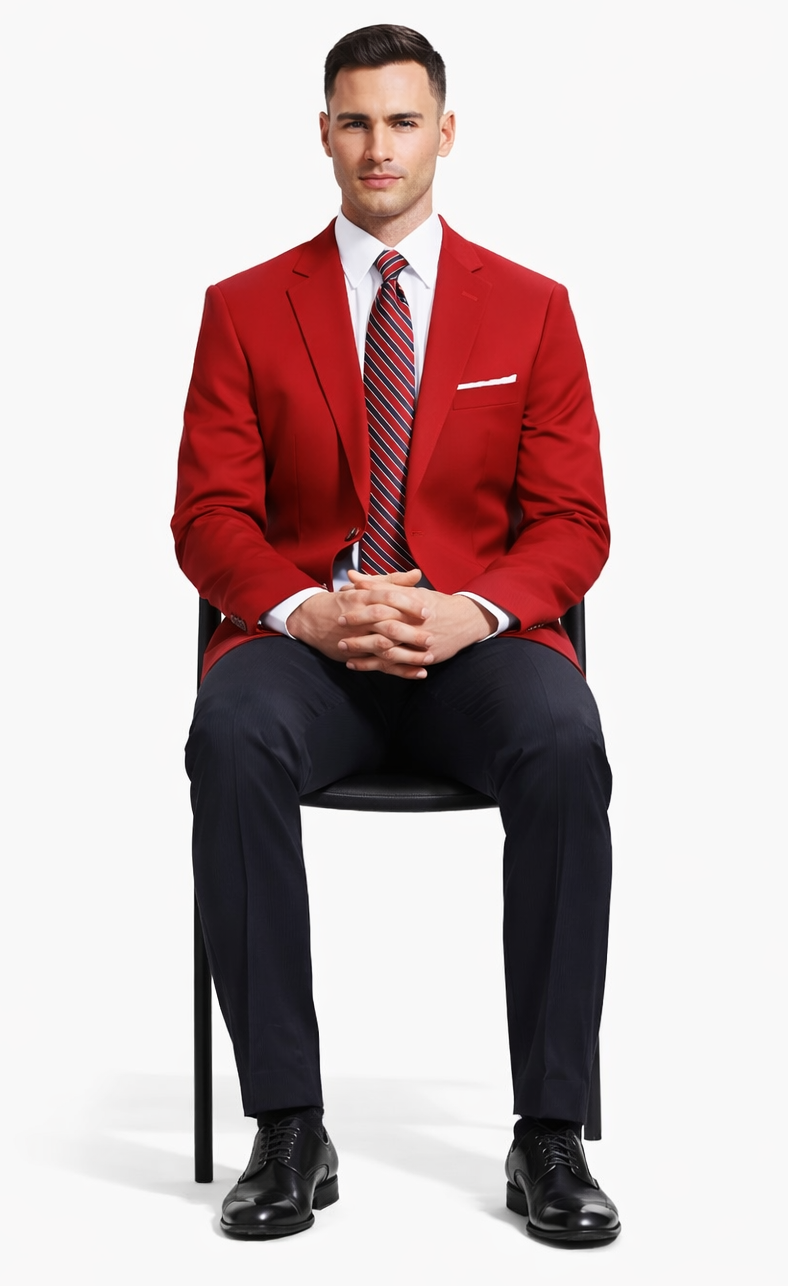 Neil Allyn Career Basics Men's Red Blazer Jacket