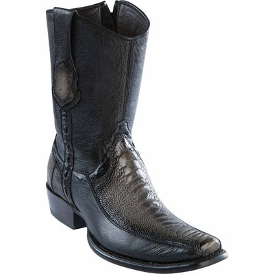 Men's Wild West Ostrich Leg with Deer Dubai Toe Short Boots 279BF05 4 279BF0505-060  - from alligatorwarehouse.com