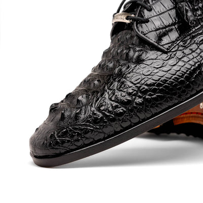 Marco Di Milano Nilo Black Nile Crocodile Derby Shoe 3 NILO_NILOTICUS_BLACK_8  - from alligatorwarehouse.com
