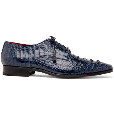 Marco Di Milano Nilo Navy Nile Crocodile Derby Shoe 1 NILO_NILOTICUS_NAVY_9.5  - from alligatorwarehouse.com