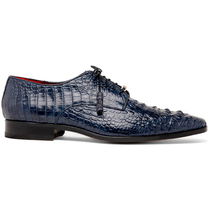 Marco Di Milano Nilo Nile Crocodile Derby Navy Shoe