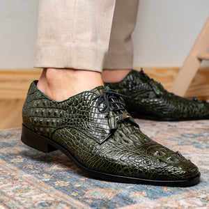Marco Di Milano Nilo Forest Green Leather Dress Shoe
