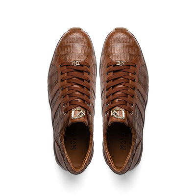 Marco Di Milano Nino Men's Bay Apache Sleek Genuine Caiman Crocodile Sneaker 4 NINO_CAIMAN FUSCUS_BAY APACHE_8  - from alligatorwarehouse.com