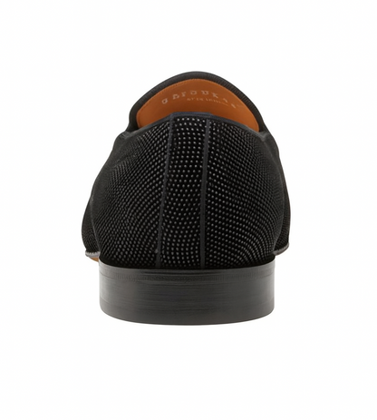 Notte Black Glass Suede Slip On Shoes By Mezlan Made In Spain Brand