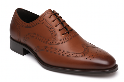 Mens Mezlan Ugalde Classic Wingtip Dress Shoe in Cognac 1   - from alligatorwarehouse.com