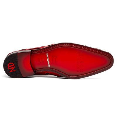 Marco Di Milano Olivieri Red Pirarucu Dress Shoe Oxfords 5 OLIVIERI_PIRARUCU_RED_8  - from alligatorwarehouse.com