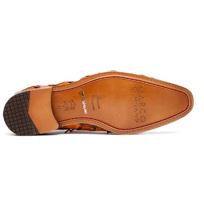 Marco Di Milano Olivieri Brandy Pirarucu Dress Shoe Oxfords 6 OLIVIERI_PIRARUCU_BRANDY (HONEY)_8  - from alligatorwarehouse.com
