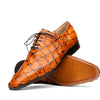 Marco Di Milano Olivieri Brandy Pirarucu Dress Shoe Oxfords 2 OLIVIERI_PIRARUCU_BRANDY (HONEY)_8  - from alligatorwarehouse.com