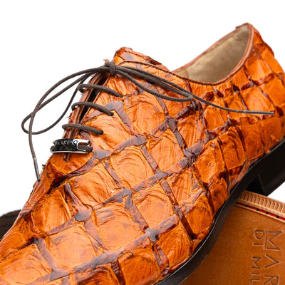 Marco Di Milano Olivieri Brandy Pirarucu Dress Shoe Oxfords 4 OLIVIERI_PIRARUCU_BRANDY (HONEY)_8  - from alligatorwarehouse.com