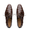 Marco Di Milano Olivieri Brown Pirarucu Dress Shoe Oxfords 5 OLIVIERI_PIRARUCU_BROWN_6  - from alligatorwarehouse.com