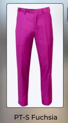 Men’s Fuchsia Dress Pants – Slim Fit Stylish Formal Trousers for Parties in Hot Pink Color