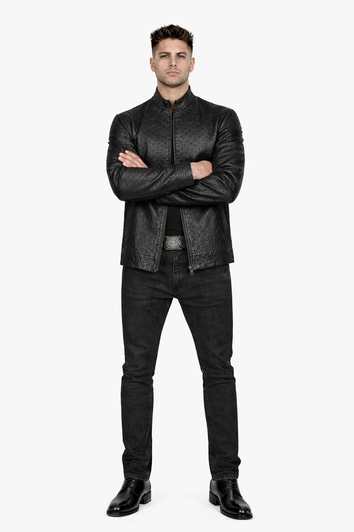 Original Fine Ostrich Leather Jacket