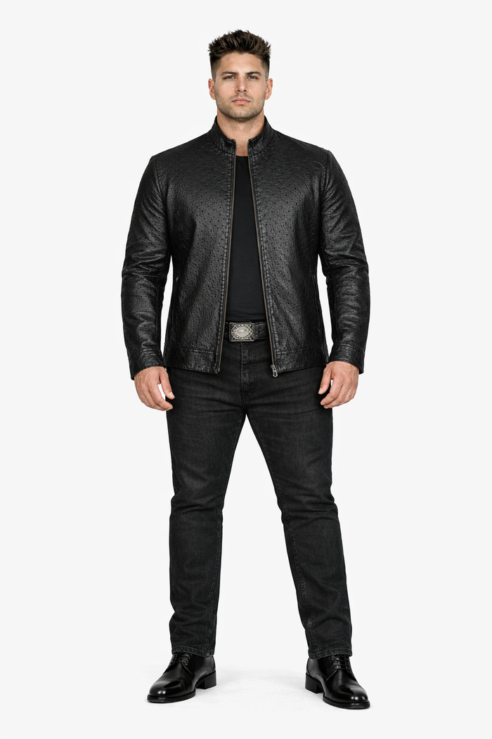 Original Fine Ostrich Leather Jacket