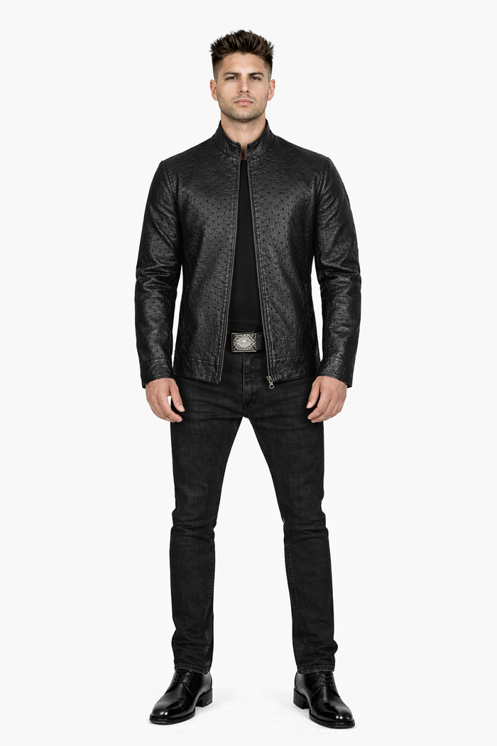 Original Fine Ostrich Leather Jacket