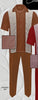 Men’s Cognac Tan Two-Piece Outfit – Short Sleeve Button-Up Shirt and Pants Set 7   - from alligatorwarehouse.com
