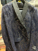 Men’s Navy Blue Sequin Tuxedo Jacket with Black Satin Shawl Lapel – Luxury Prom and Wedding Blazer 7   - from alligatorwarehouse.com