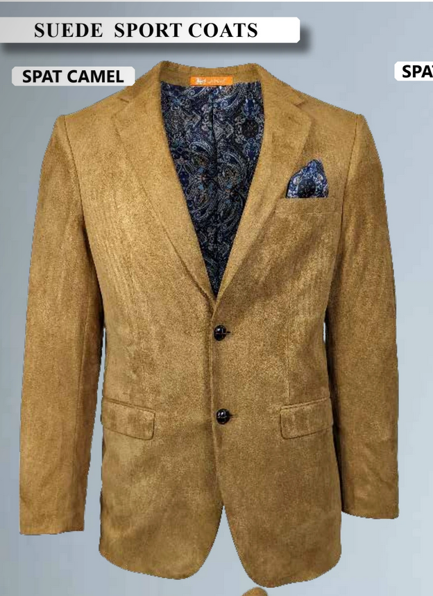 Men’s Camel Suede Cowboy Blazer – Camel Western Style Suede Sport Coat for Casual