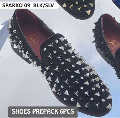 Men’s Black Studded Loafers with Silver Spikes – Luxury Slip-On Dress Shoes for Parties and Formal Events 1   - from alligatorwarehouse.com