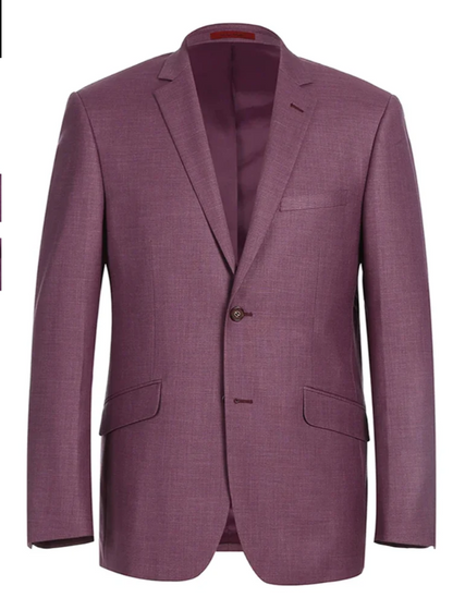Men’s Berry Mauve Blazer – Classic 2-Button Wedding, Business and Smart-Casual Sport Coat in light purple lavender color