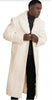 Men’s Ivory - Cream - Off White Full-Length Overcoat with Luxurious Faux Fur Shawl Collar – Winter Dress Coat 3   - from alligatorwarehouse.com