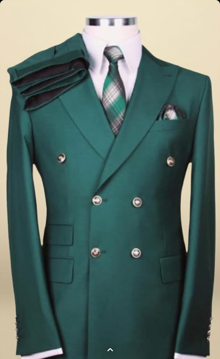 Men’s Dark Green Double Breasted Blazer – Hunter Olive Green Sport Jacket coat